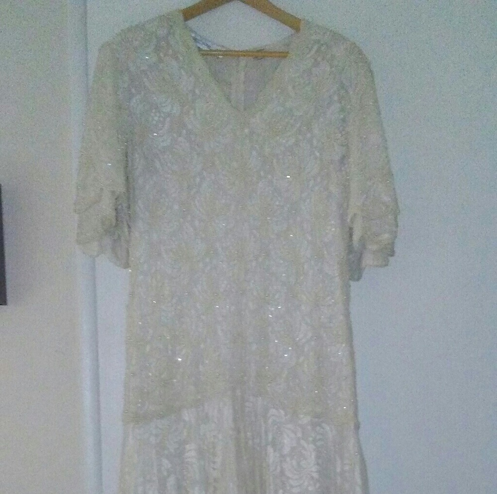 Scalia beaded dress with lace perfect for a weddin